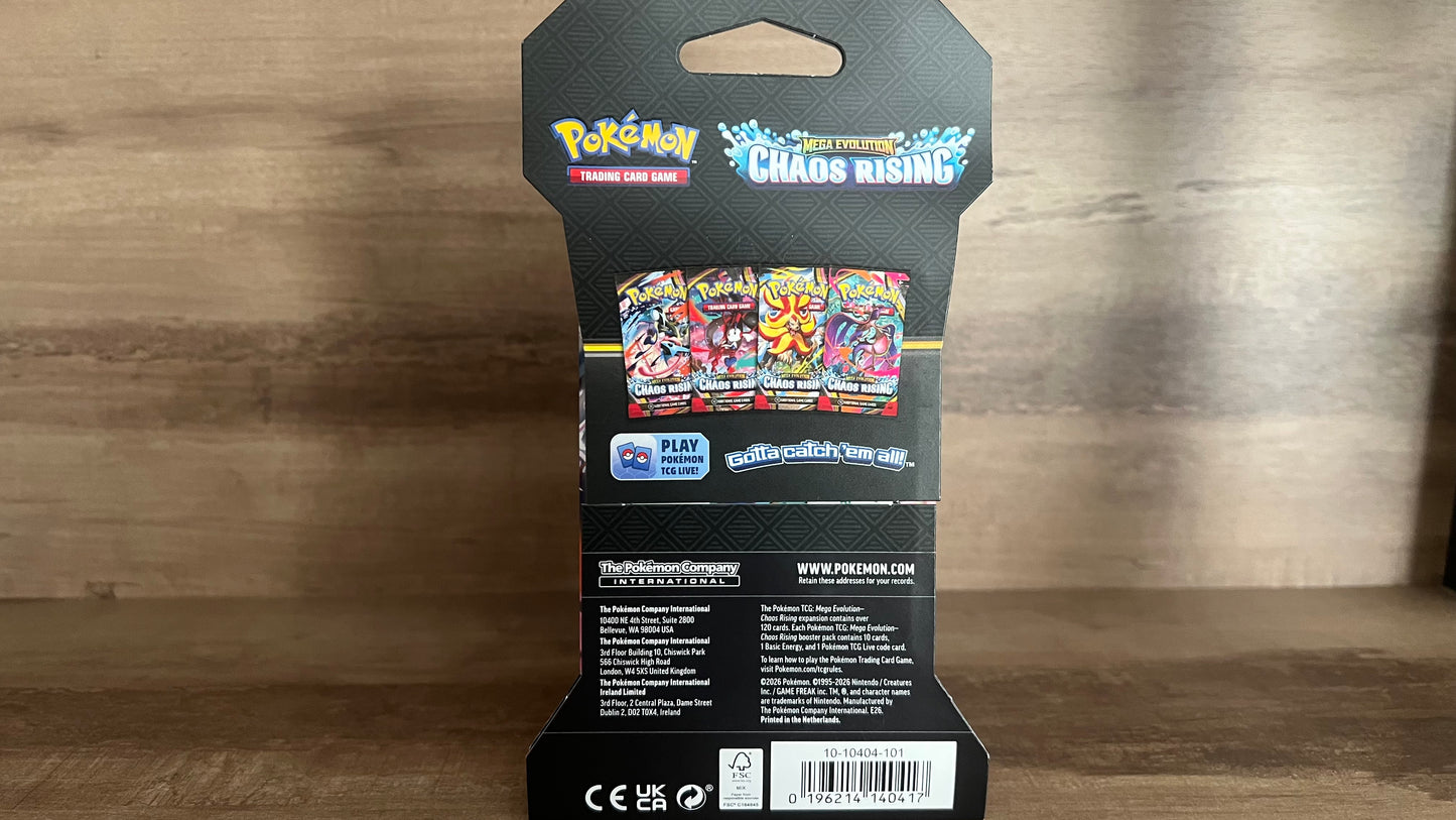 Pokemon Chaos Rising Sleeved Booster